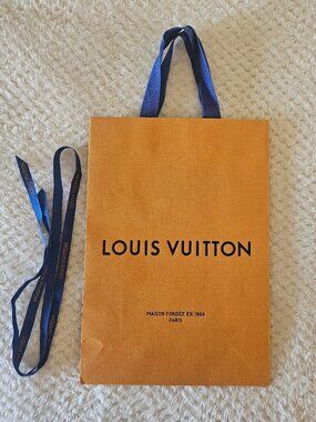 Louis Vuitton 10”x14”x4” Empty Gift Shopping Bag 14"x10"x4.5" w/ printed ribbon